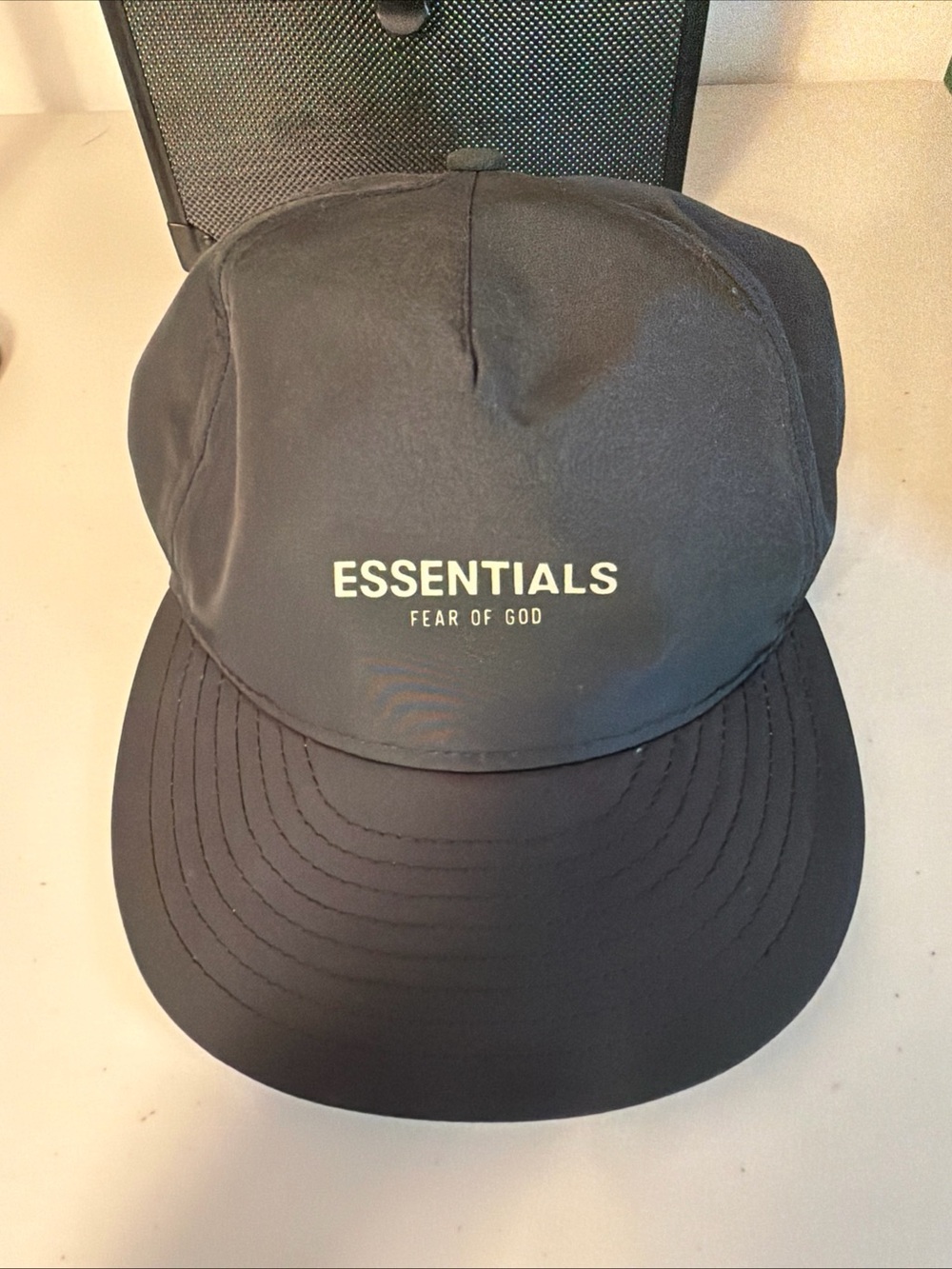 Essentials Black Logo Cap